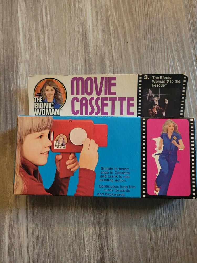1977 KENNER BIONIC WOMAN SIX MILLION DOLLAR MAN MOVIE CASSETTE VIEWER #3 RARE